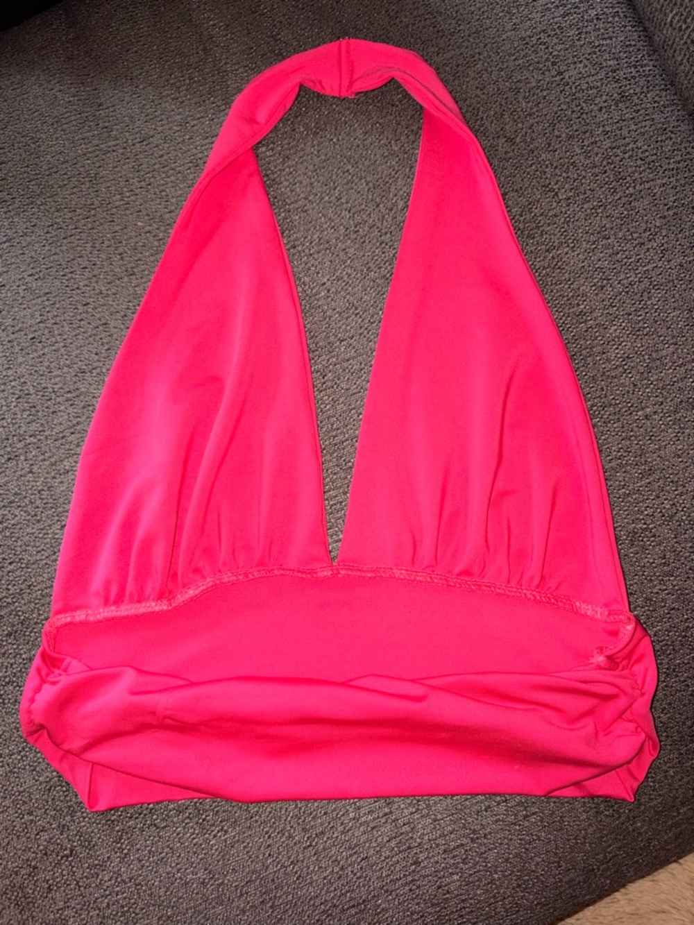 Hot Pink Halter Crop Top - Picture 2 of 2